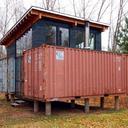 Paul and Scott Stanley  shipping container cabin.