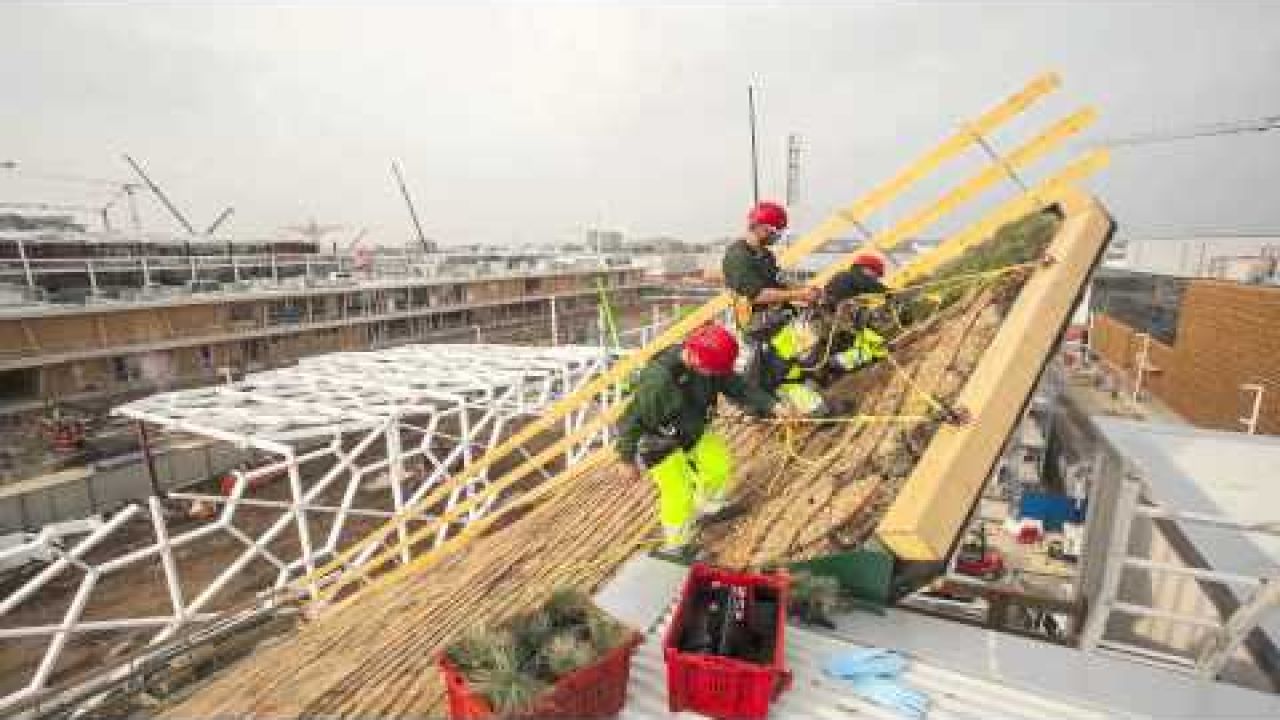 Montage du pavillon de Monaco à l'Expo Milano 2015