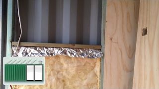 Shipping Container House - Insulating the walls